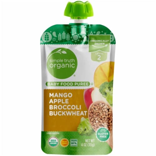 Simple Truth Organic Mango Apple Broccoli Buckwheat Stage 2 Baby Food Puree