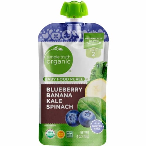 Simple Truth Organic Stage 2 Blueberry Banana Kale Spinach Baby Food Puree