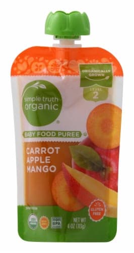 Simple Truth Organic Carrot Apple Mango Stage 2 Baby Food Puree