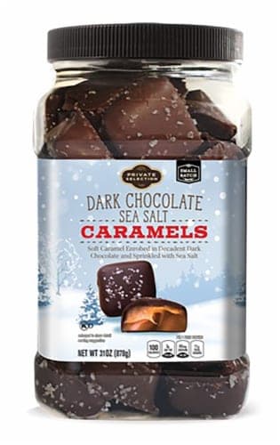 Private Selection Dark Chocolate Sea Salt Soft Caramels Holiday Candy