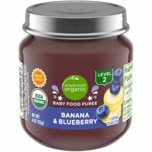 Simple Truth Organic Banana And Blueberry Stage 1 Baby Food Puree