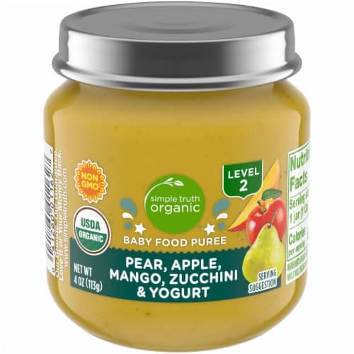 Simple Truth Organic Mango Pear Apple Zucchini And Yogurt Stage 1 Baby Food Puree