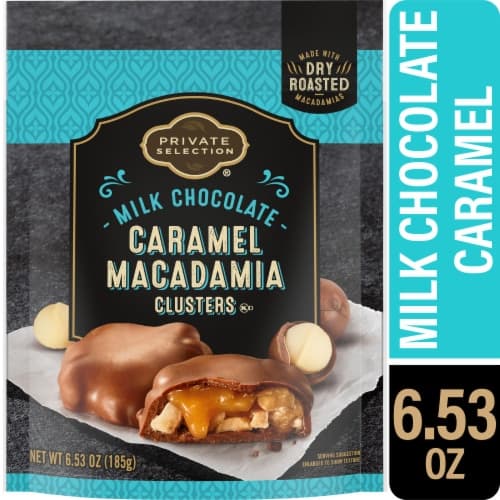 Private Selection Macadamia And Milk Chocolate Salted Caramel Clusters Candy Bag