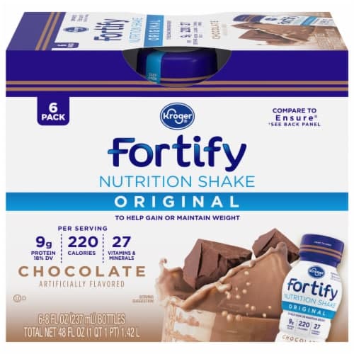 Kroger Fortify Original Chocolate Nutrition Protein Shake