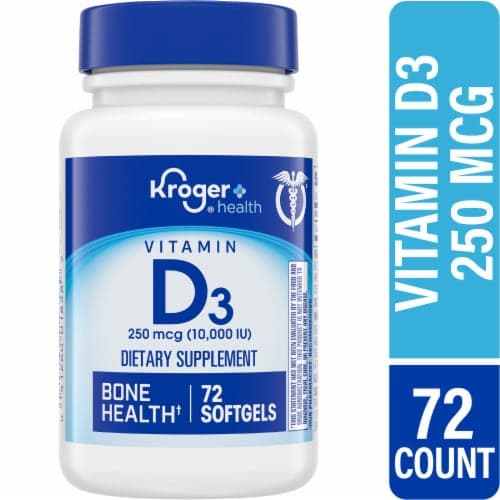 Kroger Vitamin D3 Softgels 250 Mcg