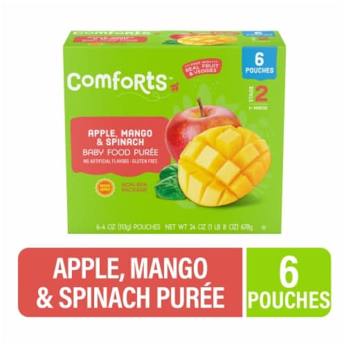 Comforts Apple Mango Spinach Baby Food Pouches