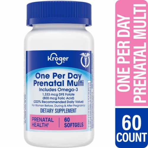 Kroger One Per Day Prenatal Multi With Omega-3 Softgels