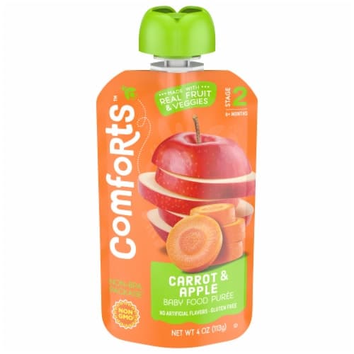 Comforts Carrot & Apple Stage 2 Baby Food Puree Pouch