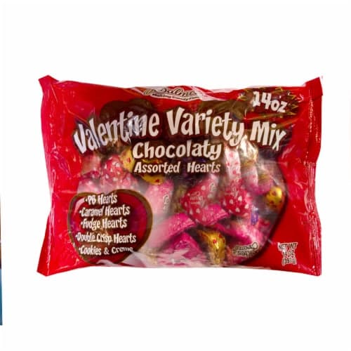 R.M. Palmer Valentine Variety Mix Chocolaty Assorted Hearts Candy