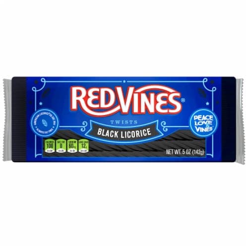 Red Vines Twists Soft & Chewy Candy Black Licorice Tray