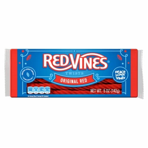Red Vines Twists Chewy Candy Licorice Original Red Tray