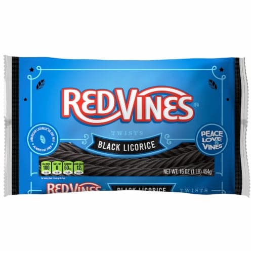 Red Vines Licorice, Black, Twists