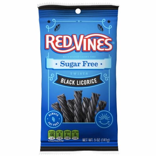 Red Vines Sugar Free Black Licorice Candy Twists