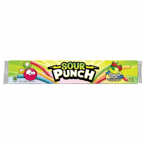 Sour Punch Chewy Assorted Rainbow Candy Straws