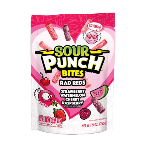 Sour Punch Valentines Rad Reds Bites