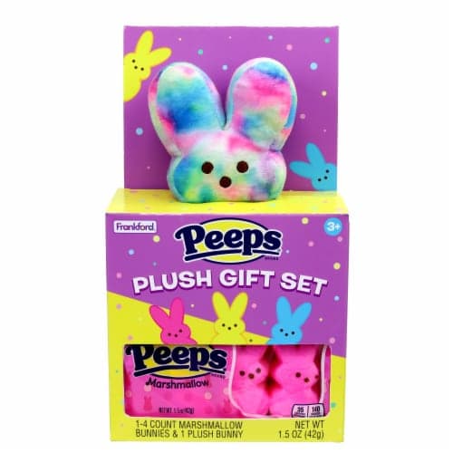 Peeps Plush Bunny Gift Set With Marshmallow Easter Bunnies