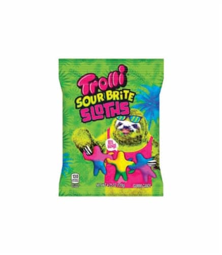 Trolli Sour Bright Sloths Tropical Fruit Gummi Candy. - : 1;