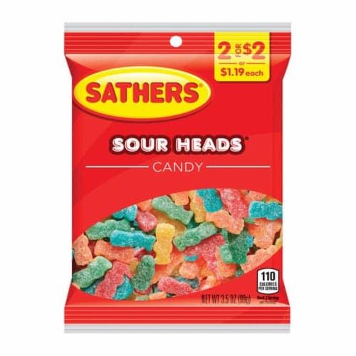 Sathers Sour Heads Candy. - : 12;