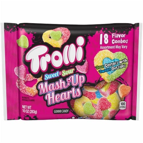 Trolli Sweet & Sour Mash-Up Hearts Gummi Candy Valentine