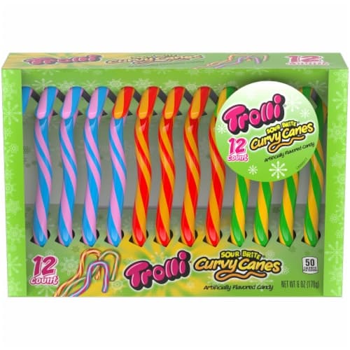 Trolli Sour Brite Holiday Curvy Canes