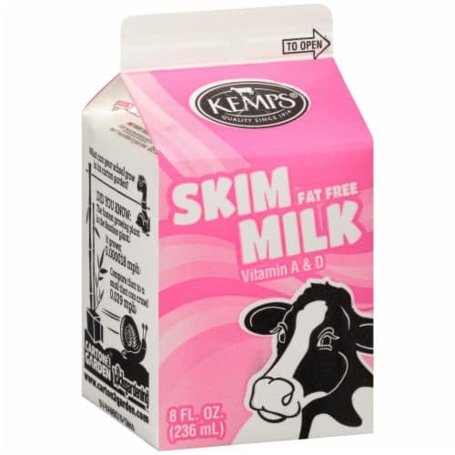 Kemps Fat Free Skim Milk. Oz. Carton