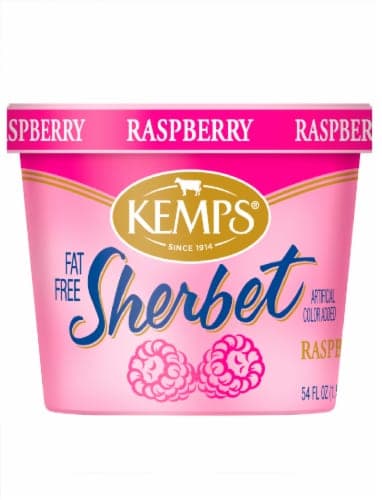 Kemps Fat Free Raspberry Sherbet Tub