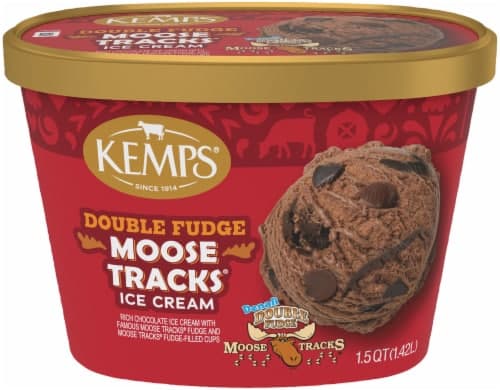 Kemps Double Fudge Moose Tracks Ice Cream