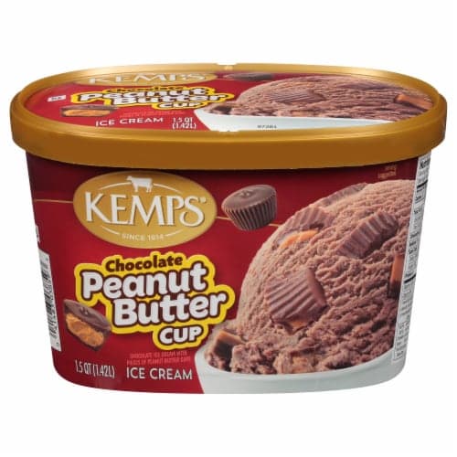 Kemps Chocolate Peanut Butter Cup Ice Cream Tub