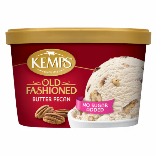 Kemps No Sugar Added Old Fashioned Butter Pecan Reduced Fat Ice Cream