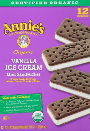 Annie'S Organic Vanilla Mini Ice Cream Sandwiches