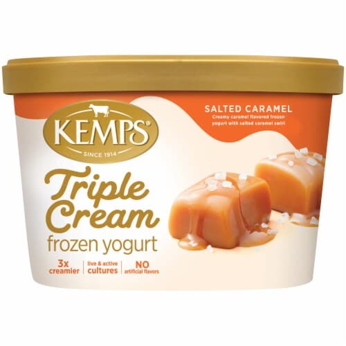 Kemps Triple Cream Salted Caramel  Yogurt