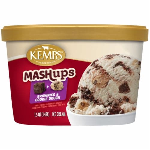 Kemps Mashups Brownies & Cookie Dough Ice Cream Tub