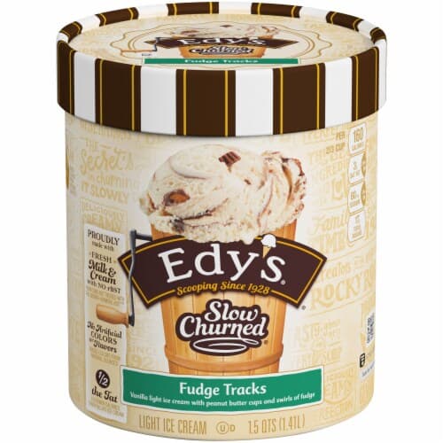 Edy'S Slow Churned Light Ice Cream Fudge Tracks
