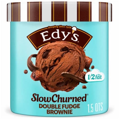 Dreyers Edys Ice Cream Slow Churned Light Double Fudge Brownie