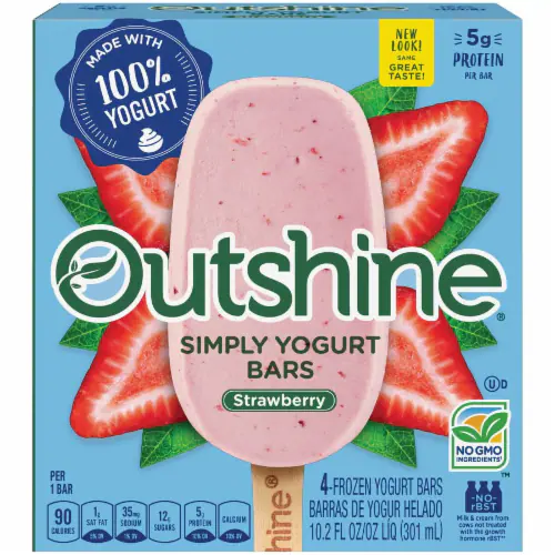 Nestle Outshine Simply Yogurt Bars Strawberry