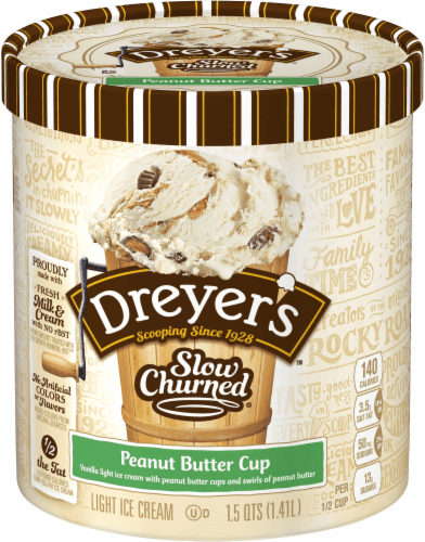 Edy'S/Dreyer'S Slow Churned Peanut Butter Cup Light Ice Cream. Tub