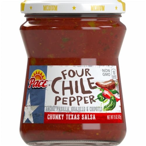 Pace Salsa, Four Chile Pepper, Chunky Texas, Medium