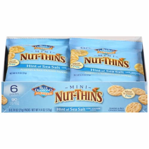Blue Diamond Almonds Mini Nut-Thins Hint Of Sea Salt