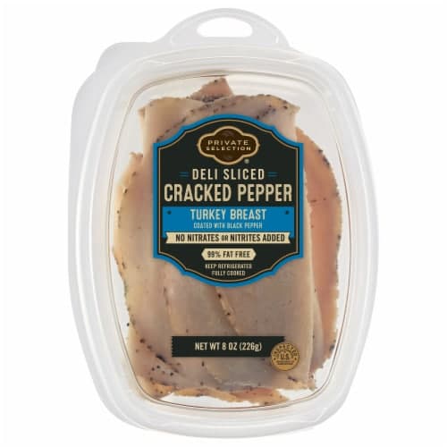 Private Selection Sliced Cracked Pepper Turkey Breast Deli Meat