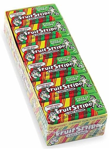 Fruit Stripe Assorted Flavored Chewing Gum