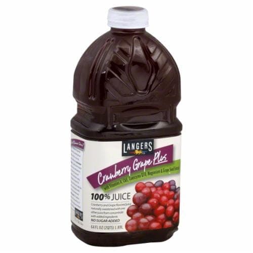 Langers 100% Juice, Cranberry Grape Plus