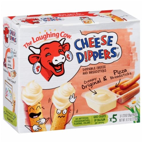 The Laughing Cow Cheese Dippers Creamy Original Dippable Cheese And Pizza Breadsticks
