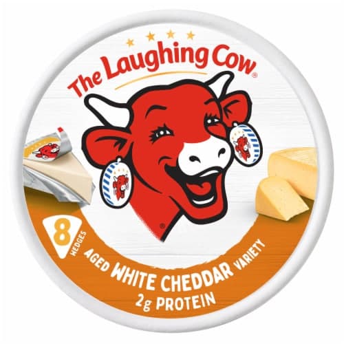 The Laughing Cow Creamy Aged White Cheddar Variety Spreadable Cheese Wedges