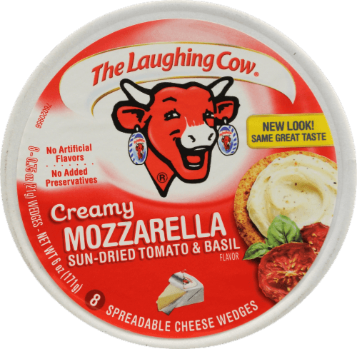 The Laughing Cow Spreadable Cheese Wedges, Mozzarella Sun-Dried Tomato & Basil Flavor, Light
