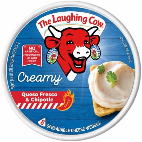 The Laughing Cow Spreadable Cheese Wedges, Creamy Queso Fresco & Chipotle, Spicy
