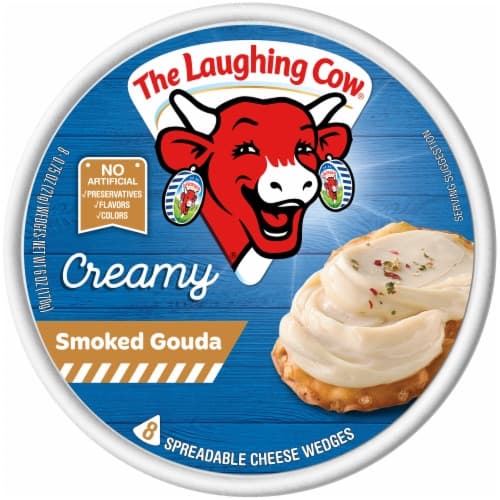 The Laughing Cow Spreadable Cheese Wedges, Creamy Smoked Gouda