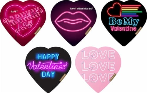 Elmer Neon Heart Chocolate Assorted Valentine'S Day Candy