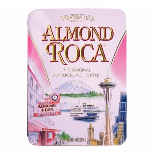 Brown & Haley Holiday Almond Roca Original Buttercrunch Toffee Keepsake Tin
