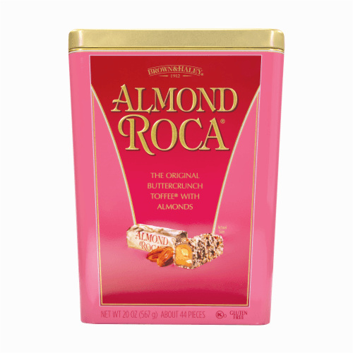 Brown & Haley Holiday Almond Roca Original Buttercrunch Toffee Tapered Tin