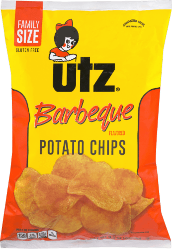 Utz Potato Chips, Barbeque Flavored, Family Size